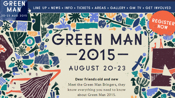 GreenMan.net has an effective top navigation, but the body of the home page tries to do everything. © 2014 Potplant Limited.