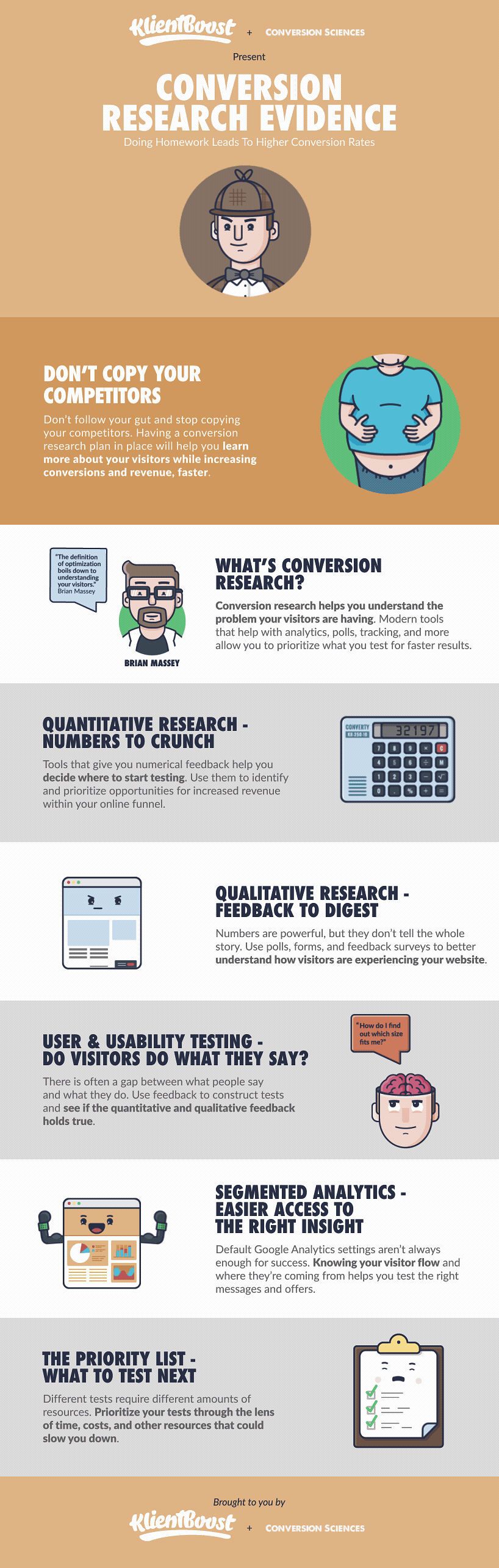 Conversion Research Evidence with Klientboost Infographic Conversion Research Evidence with Klientboost Infographic