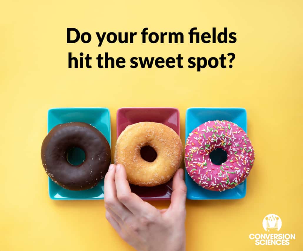Three different flavor donuts in a line with a hand selecting the center one. The caption reads