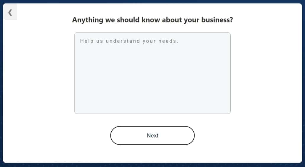 Step 3 in the quiz
