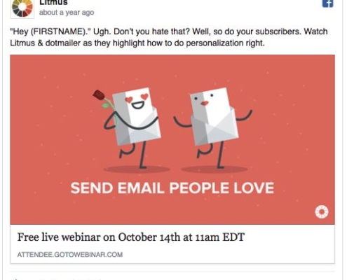 Examples of persuasive copy in online advertising help illustrate the concept. A genius way to apply emotion to a SaaS service on a Facebook ad.