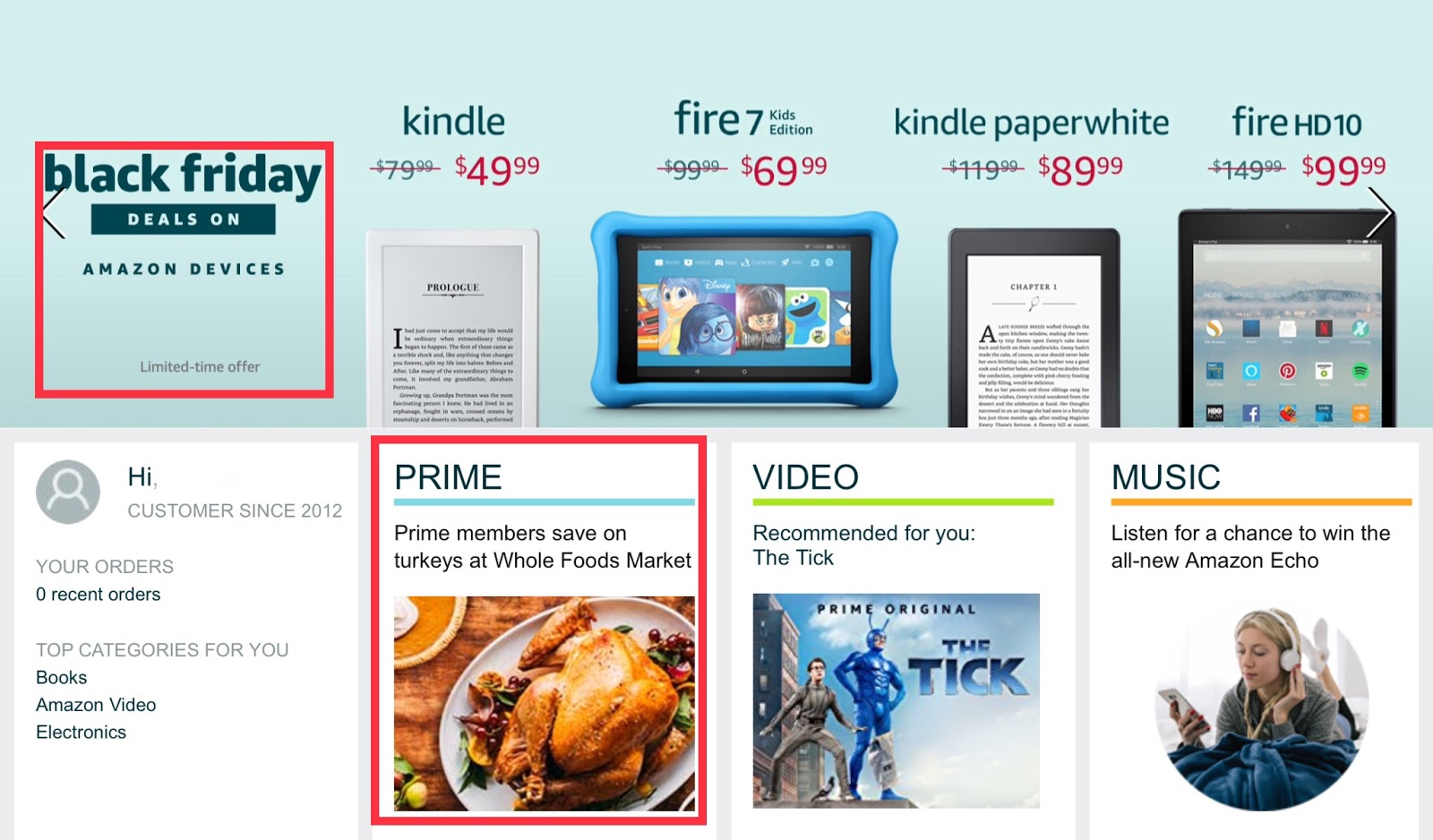 Amazon highliights sale prices in red, using color to feed our shopping desire. Amazon highliights sale prices in red, using color to feed our shopping desire.