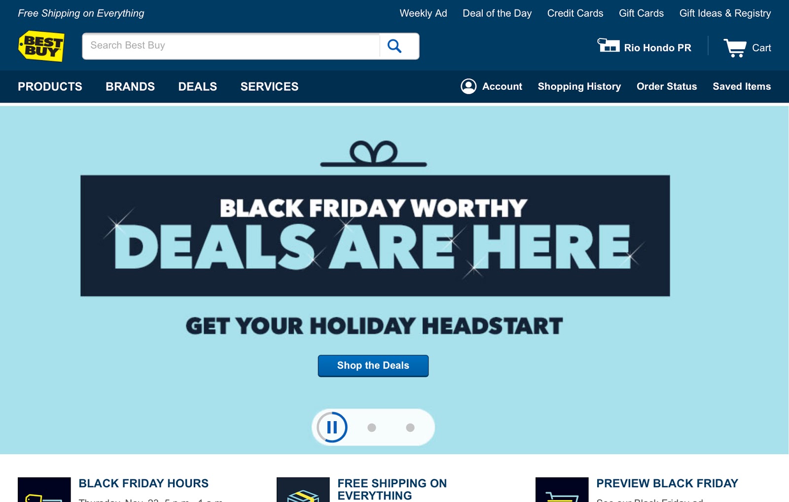 Best Buy makes the promotion the central focus, rather than specific products. Best Buy makes the promotion the central focus, rather than specific products.