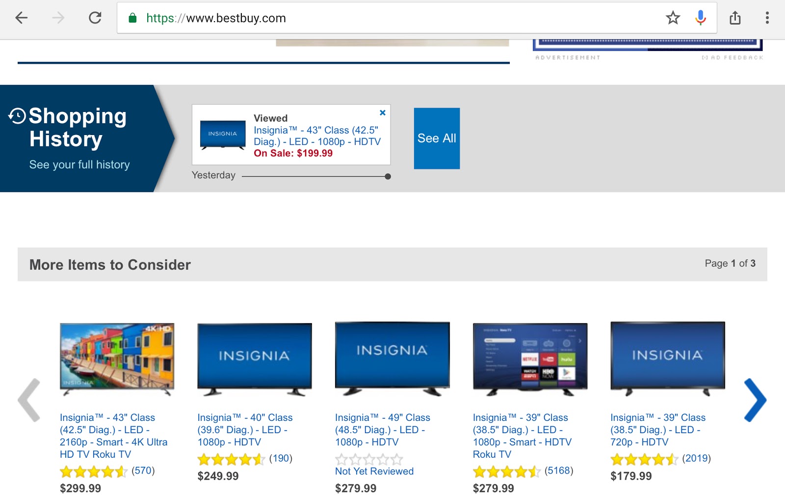 Best Buy remembers my searches so it's easy to find them again when I've made my decision. Best Buy remembers my searches so it's easy to find them again when I've made my decision.