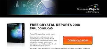 BusinessObjects made the call to action the most visually prominent element on the page. BusinessObjects made the call to action the most visually prominent element on the page.
