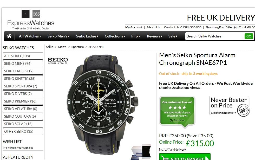 If you're buying a high-end watch, is price really the most important issue? ExpressWatches questioned "Never Beaten on Price" If you're buying a high-end watch, is price really the most important issue? ExpressWatches questioned "Never Beaten on Price"