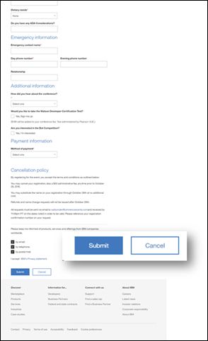 landing page button wrong place The