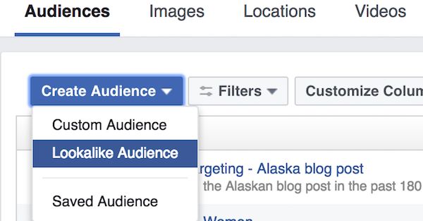 Lookalike audience To set up a Lookalike audience for people who have bought or converted from you, follow these steps.