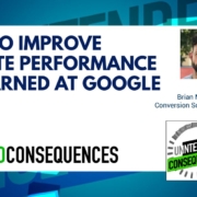 Pictures of Brian Massey and Lukas Haensch and title Do this first: how to improve website performance according to google