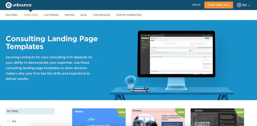 This page is targeted specifically to consultanta building landing pages