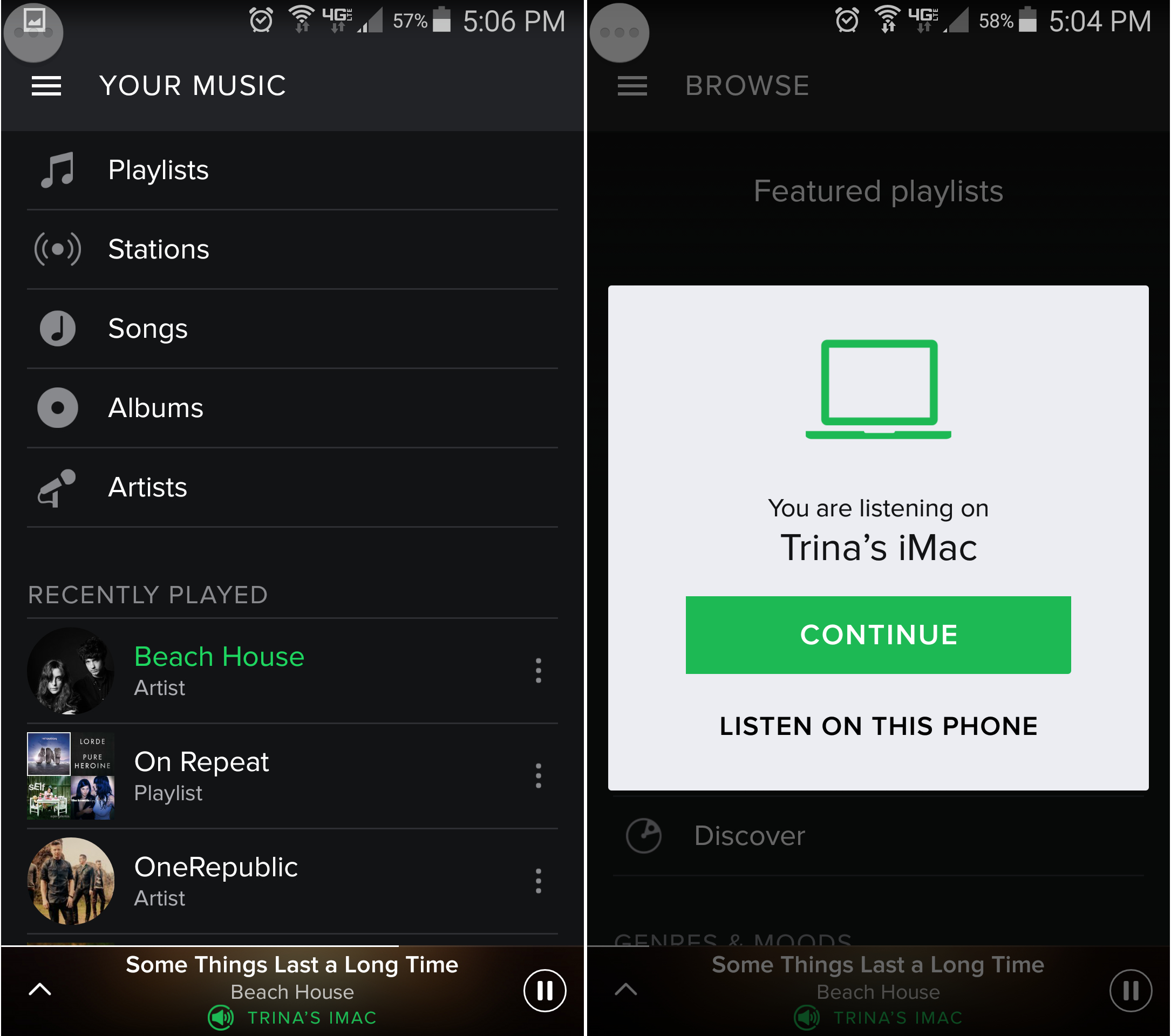 Spotifys app has easy to use navigation gives access to your own music helps you discover new music and works on multiple devices
