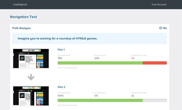 User testing platform UsabilityHub Screen Capture
