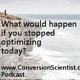 What would happen if you stopped optimizing today?
