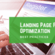 computer with a landing page form and title of this article