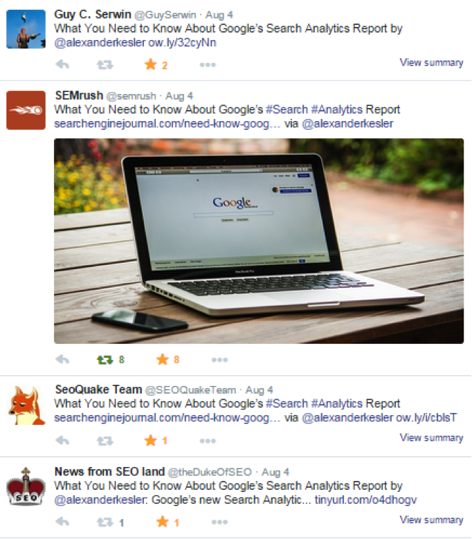 A link shared on multiple accounts will be more valuable than the same link shared multiple times on one account.