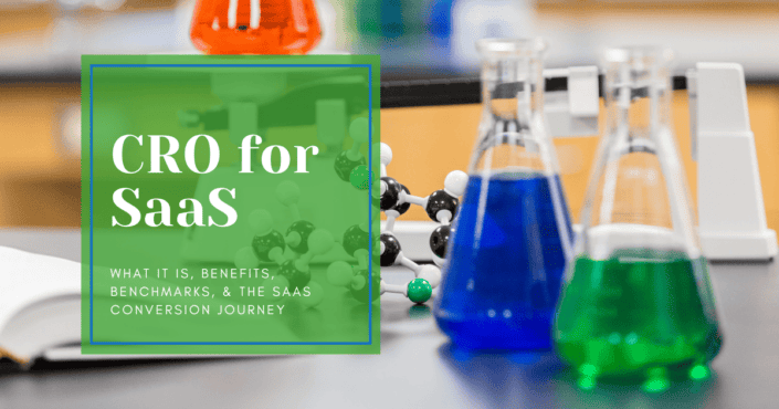 Science lab with beakers filled with green and blue liquids, with article title overlayed