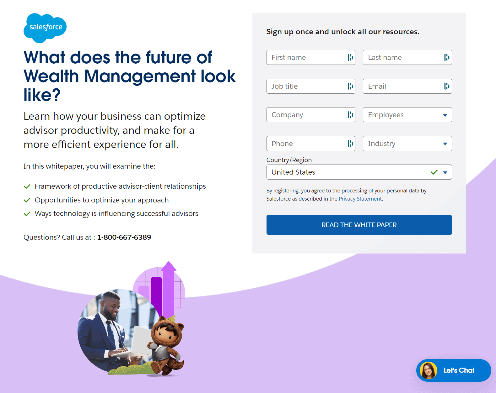 The landing page for this lead generation funnel