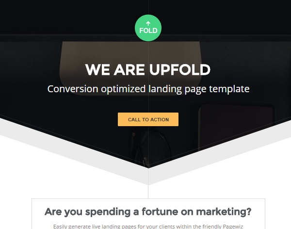 A simple arrow-shaped image can induce scrolling, making your copy more effective.