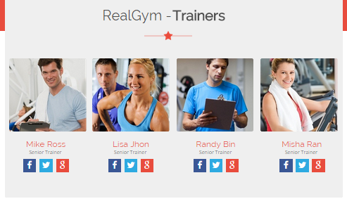 Here the social icons support the business model directly by turning trainers into social salespeople.