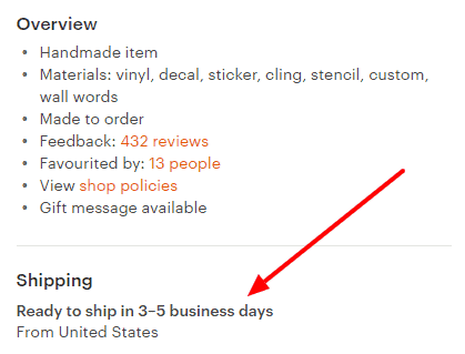 Estimate to build and ship