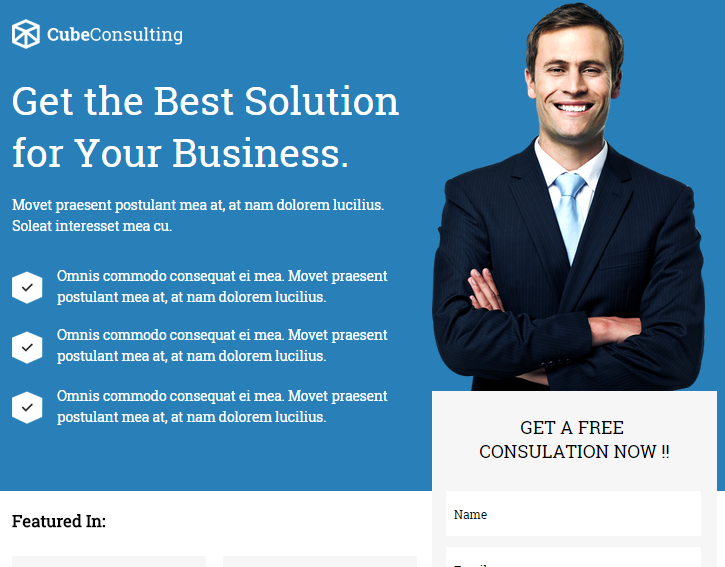 This image is in the right place, but is clearly a stock image. The human eye knows when it sees what we call business porn.