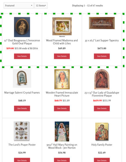 Adding grid lines helps group items on a page. Green boxes indicate visual grouping. Adding grid lines helps group items on a page. Green boxes indicate visual grouping.