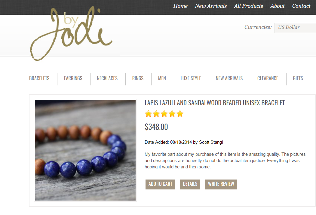 On-page review for ByJodi.com