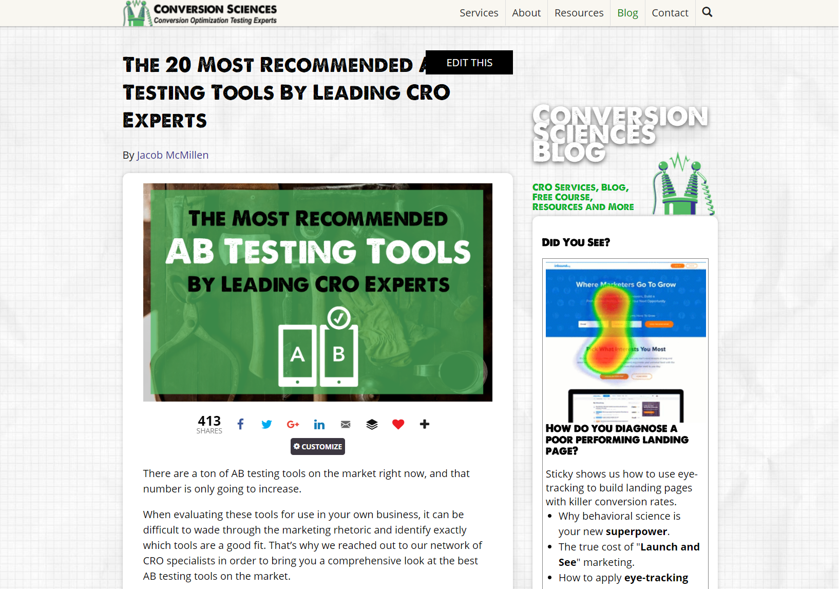 Conversion Sciences review of top A/B testing tools