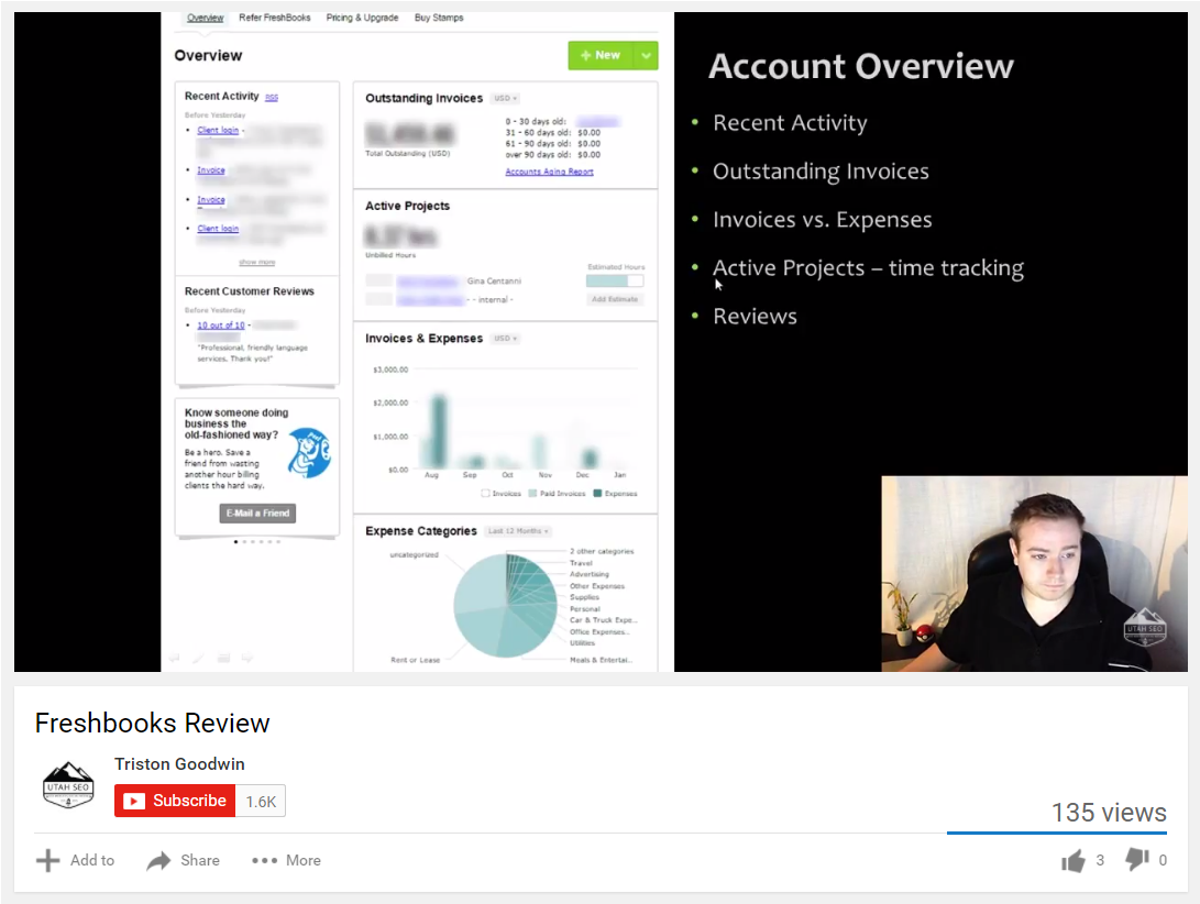 Youtube review of Freshbooks.com