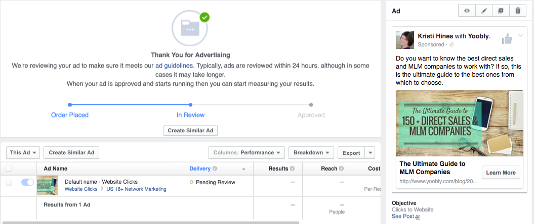 It's easy to toggle off an ad if it's not working out