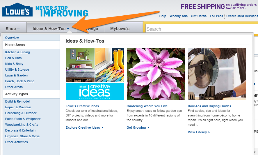 Lowe's free how-to guides