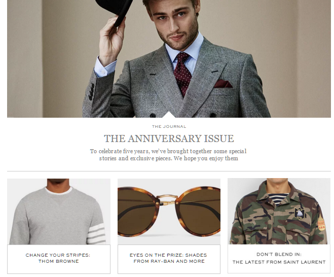 MrPorter's online magazine