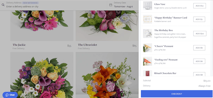 UrbanStems is uses the “candy isle” concept