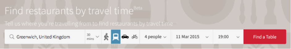 The distance to a restaurant changes by mode of transportation. The distance to a restaurant changes by mode of transportation.