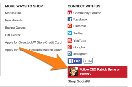 Overstock gives you an easy way to access its CEO