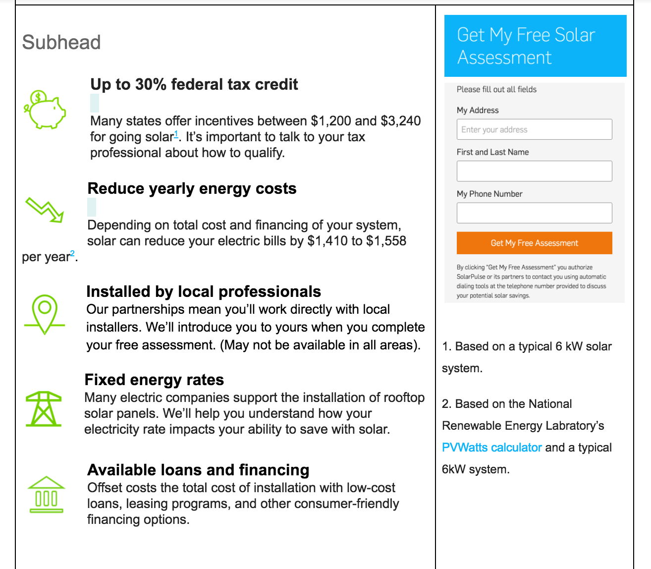 Concise copy makes information transfer easier for visitors