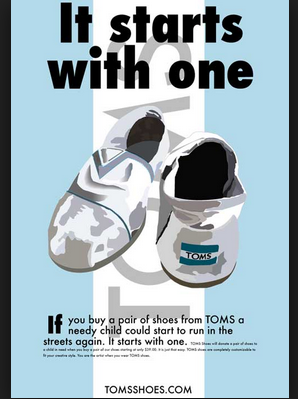 Toms Shoes has an altruistic trigger