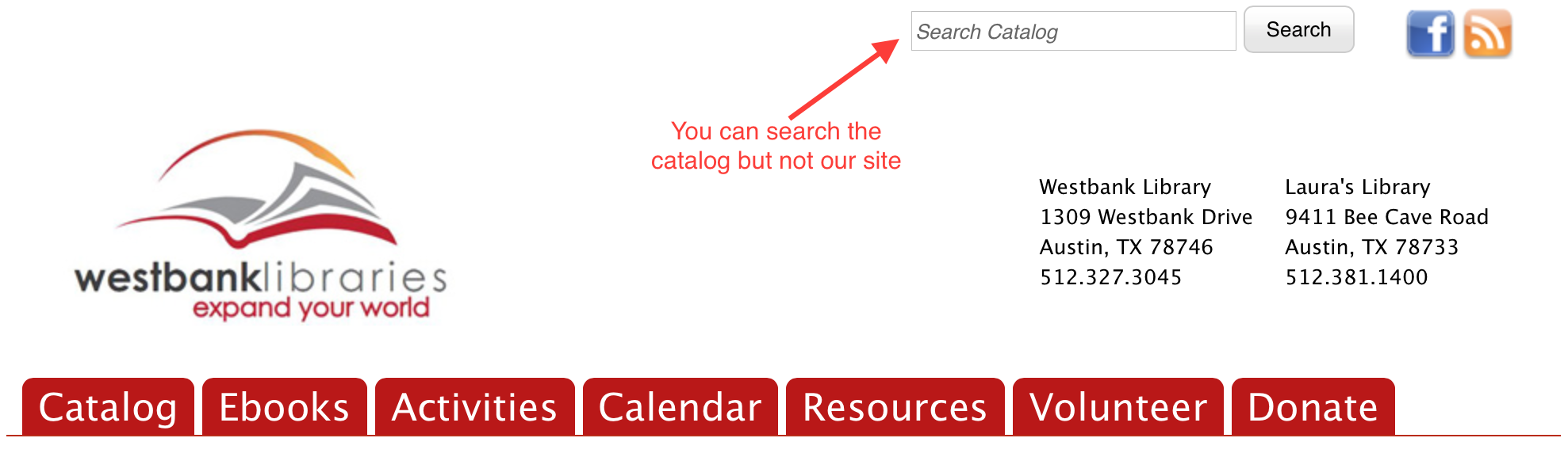 We changed the site search bar to be a catalog search, but it still wasn't perfect