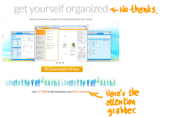 Why bury the most compelling reason to use the software? Why bury the most compelling reason to use the software?