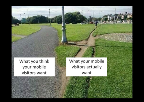 Your mobile visitors will cut their own path to a solution. Will that path include your mobile website? Your mobile visitors will cut their own path to a solution. Will that path include your mobile website?