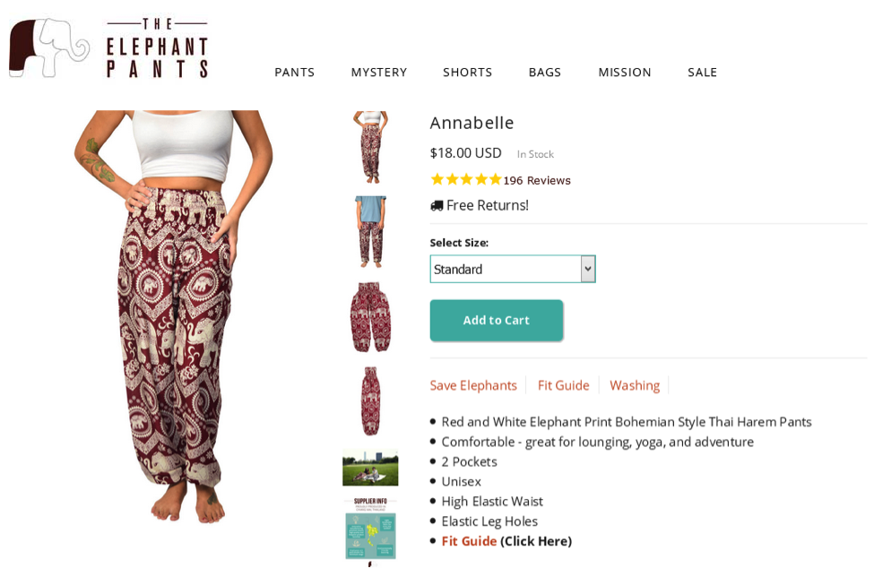 Your quiz result takes you to a product page like this one